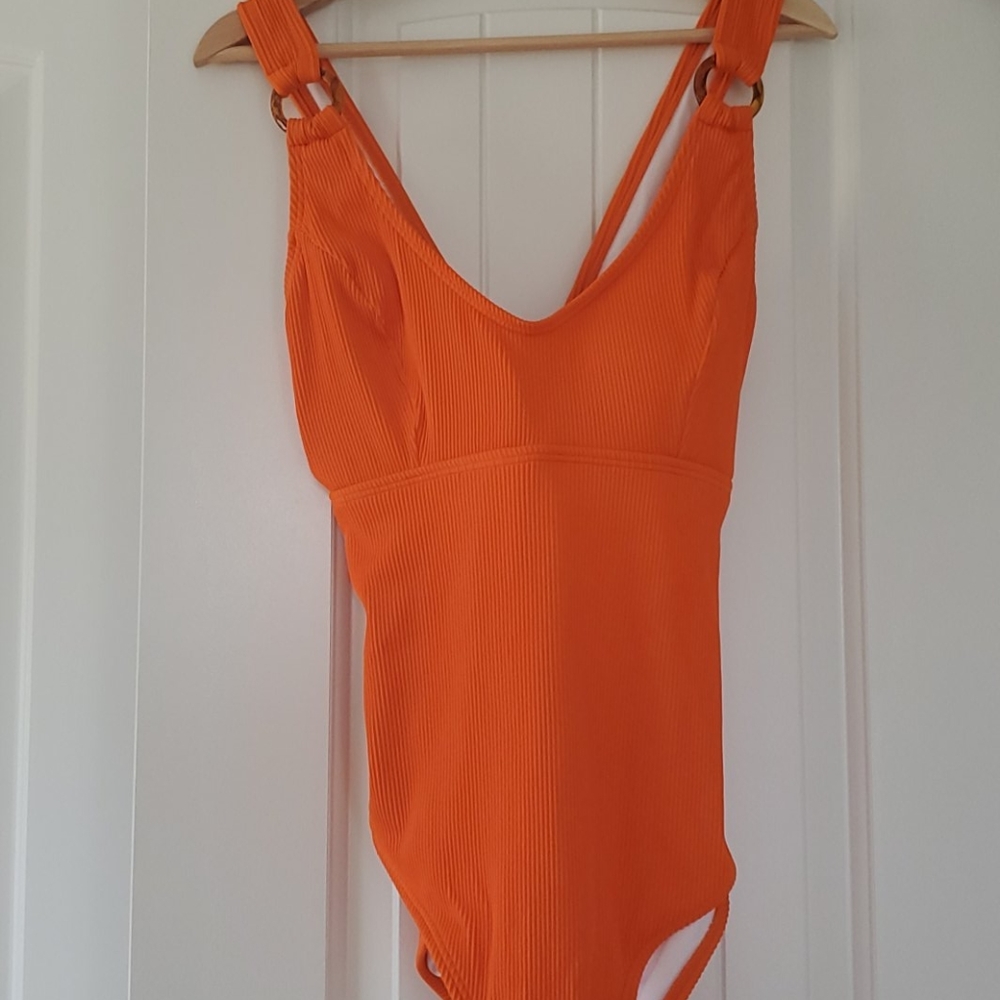 GABIFRESH Orange criss-cross back Swimsuit